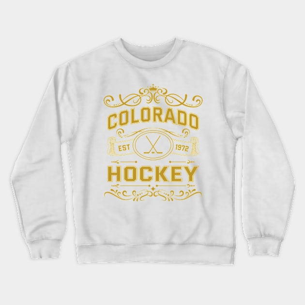 Vintage Colorado Hockey Crewneck Sweatshirt by carlesclan